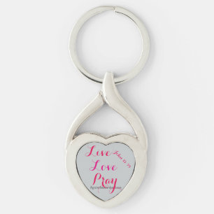 Lev Le Prata Kristna Twisted Heart Silverfärgad Nyckelring