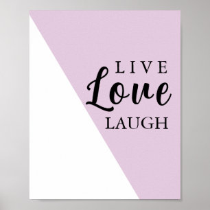 Lev Leende Kärlek Motiverande Typografi Poster