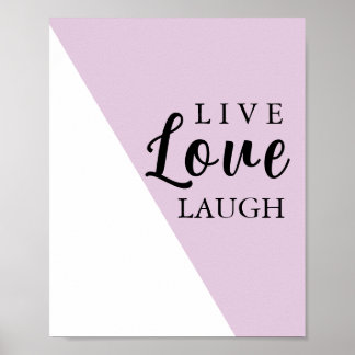 Lev Leende Kärlek Motiverande Typografi Poster