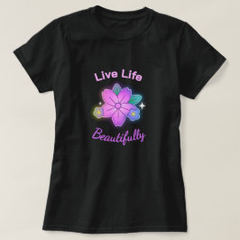 Lev Leva Vackert Blommig Uttalande T Shirt