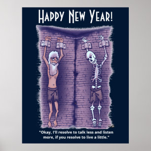 Lev lite Mörk blått Poster