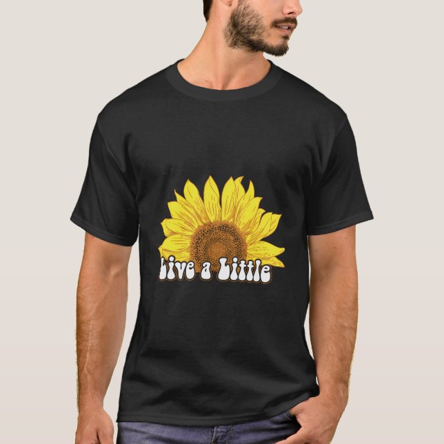 Lev lite solros t shirt (Framsida)
