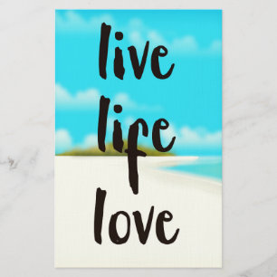 Lev Liv Lev inspirerande citat Brevpapper