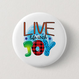 Lev liv med glädje knapp