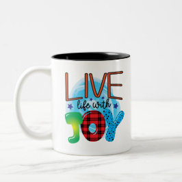 Lev liv med glädje Två-Tonad mugg