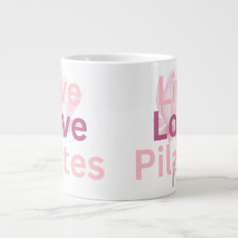 Lev Liv Pilates Lotus Välbefinnande Lugn Gåva till Jumbo Mugg