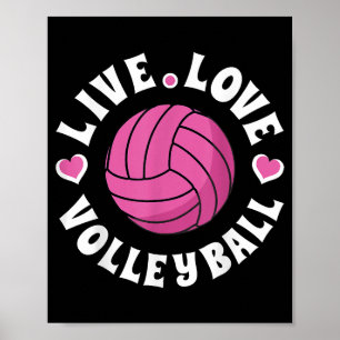 Lev Liv Volleyboll För Kvinnor Flickor Volleyboll  Poster