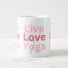 Lev Liv Yoga Lotus Mindfull Välbefinnande Ge henne Jumbo Mugg