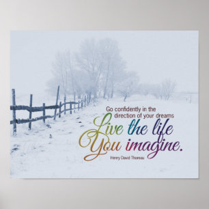 Lev livet du föreställer dig som motiv offert poster