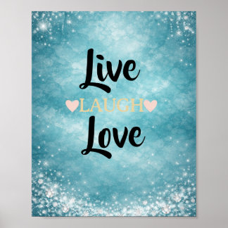 Lev Livet, Skratta, Älska Inspirerande Citat Poster