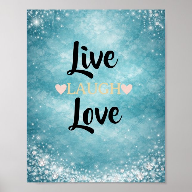 Lev Livet, Skratta, Älska Inspirerande Citat Poster (Framsidan)