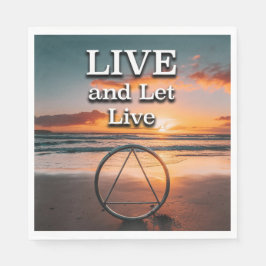 Lev Livet Slogan för Återhämtning Soluppgång Pappersservett