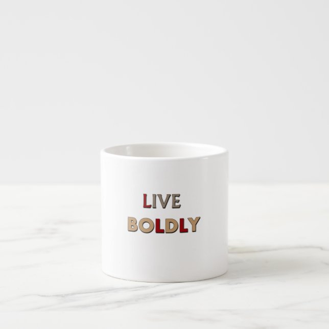 Lev modigt espressomugg (Framsidan)