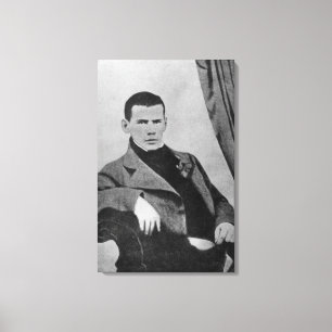 Lev Nikolaevich Tolstoy som en student Canvastryck