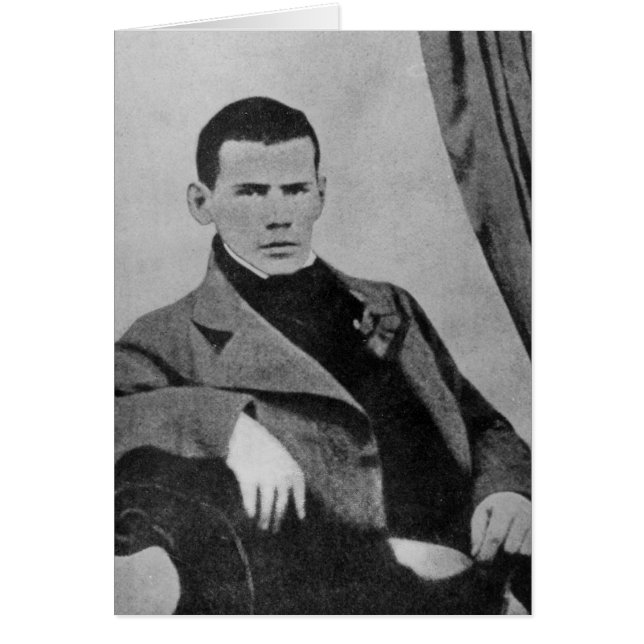 Lev Nikolaevich Tolstoy som en student Hälsningskort (Framsidan)