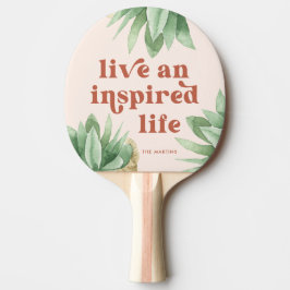 Lev och inspirerad Life Terracotta Succulent Pingisracket