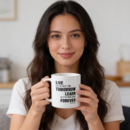 Lev och lär – Mahatma Gandhi Kaffemugg