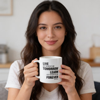 Lev och lär – Mahatma Gandhi  Kaffemugg