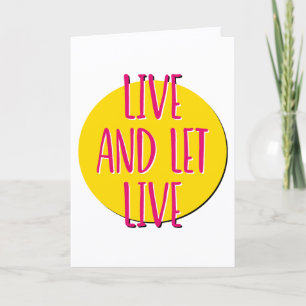 Lev och låt Live Recovery Slogan-årsdagen Kort