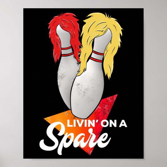 Lev på en grupp i Spare Bowling League Poster (Framsidan)