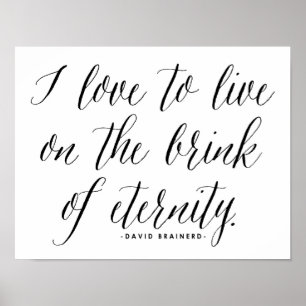 Lev på skönhetens fläck Typografi Poster