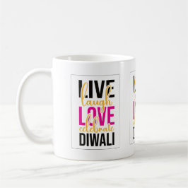 Lev skratta kärlek fira Diwali Kaffemugg