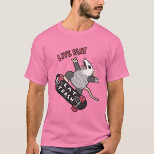 Lev snabbt, ät skräp t shirt