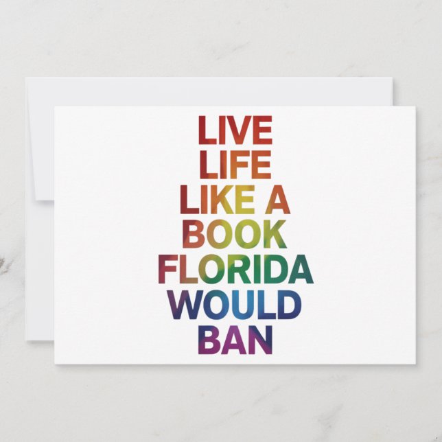 Lev som bok Florida skulle förbjuda HBTQ Pride-gåv Inbjudningar (Framsida)