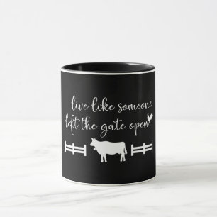 Lev som någon Lämnat Grind Open Mugg
