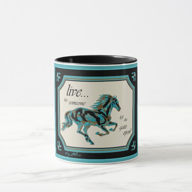 Lev som någon Lämnat Grind Open Mugg (Center)