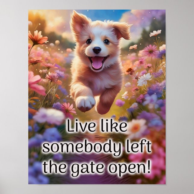 Lev som någon lämnat Grind öppet - Poster (Framsidan)