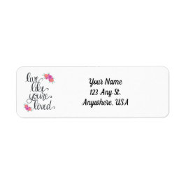 Lev som om du är förlorad Returetiketter Returadress Etikett