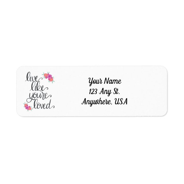 Lev som om du är förlorad Returetiketter Returadress Etikett (Framsidan)