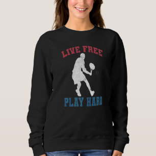 Lev Spara Spela Hårt Tennis Spelare Tränare Skämt T Shirt