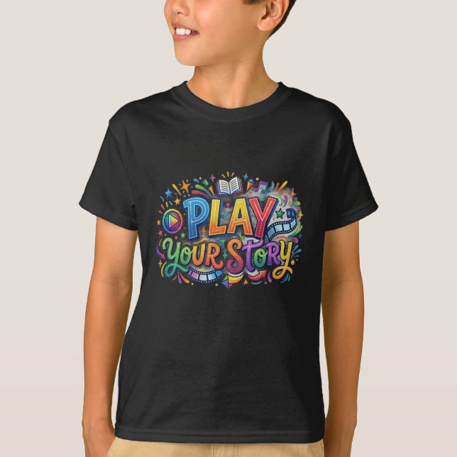 Lev Spel Berättelse T Shirt (Framsida)