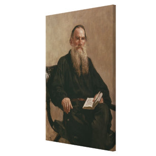 Lev Tolstoy 1887 Canvastryck
