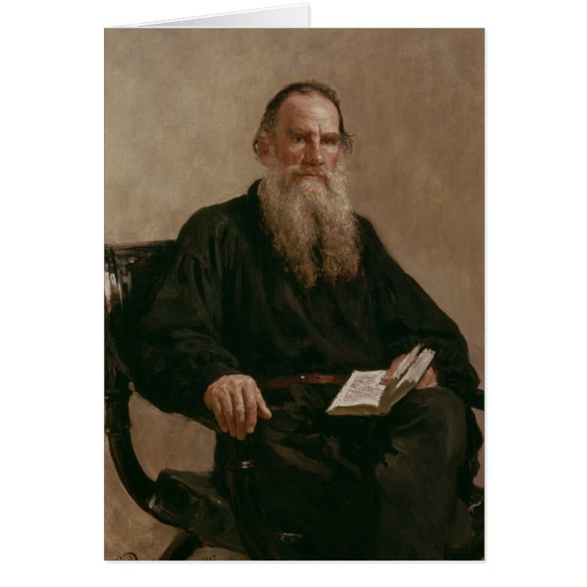 Lev Tolstoy 1887 Hälsningskort (Framsidan)
