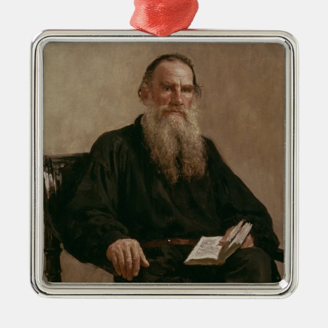 Lev Tolstoy 1887 Julgransprydnad Metall (Framsidan)