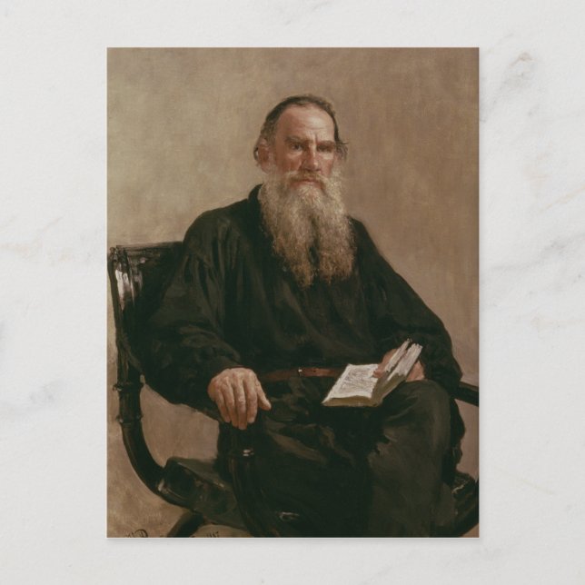 Lev Tolstoy 1887 Vykort (Framsida)