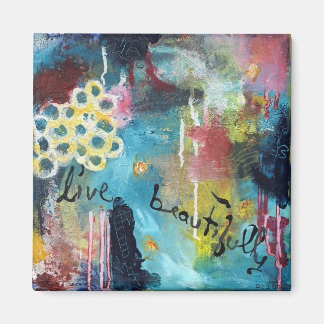 Lev vackert magnet (Framsidan)