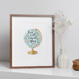 Lev väl, resa ofta poster