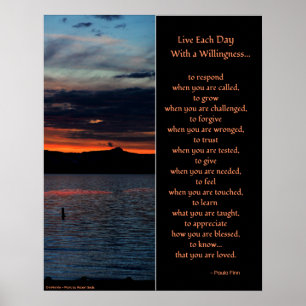 Lev varje dag med en vilja... Poster