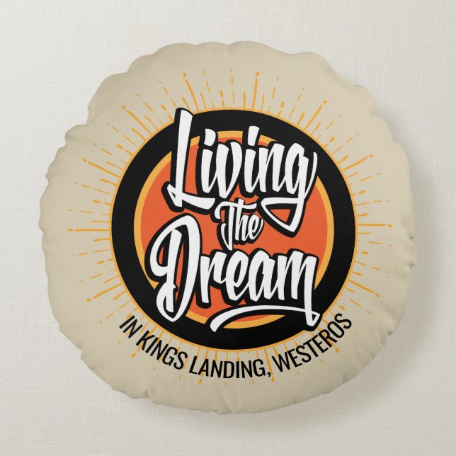 Leva Dream Round Pillow Rund Kudde (Framsidan)