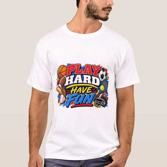 Leva hårt Ha kul T Shirt (Framsida)