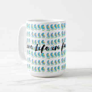 leva livet i full blomning kaffemugg