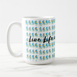 leva livet i full blomning kaffemugg