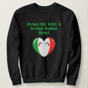 Leva livet med ett kärleksfullt italienskt hjärta t shirt