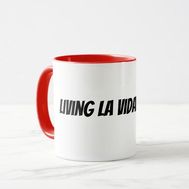 leva livet mocha  mugg (Framsida vänster)