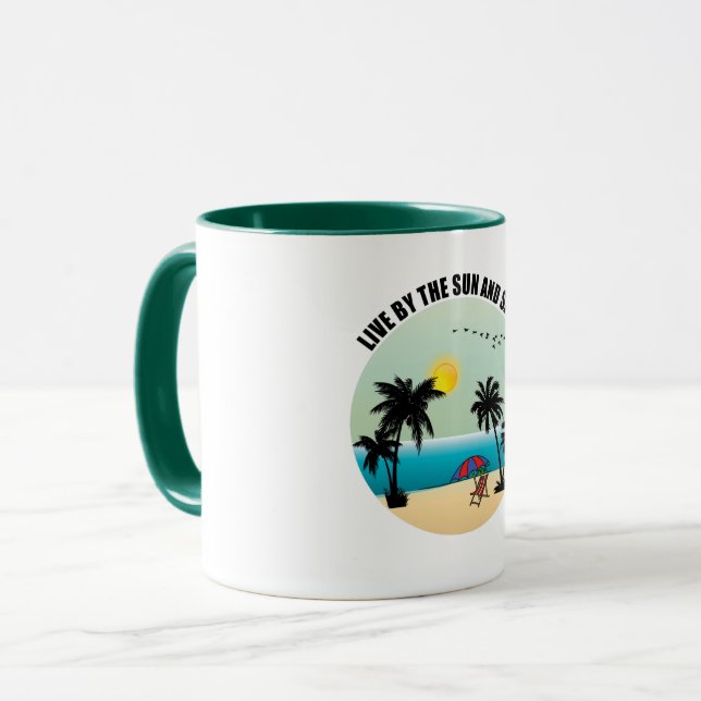 leva med sol och sand mugg (Framsida vänster)