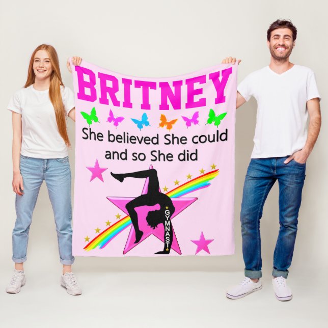 LEVA MIN GYMNASTICS DREAM PERSONLIG BLANKET FLEECEFILT (På plats)